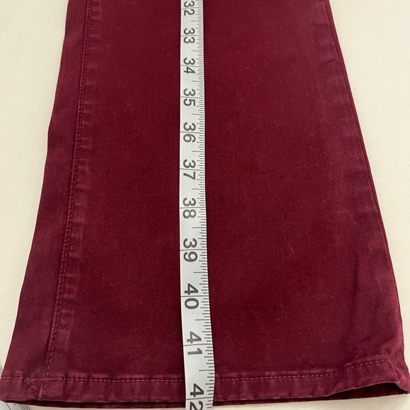 L’AGENCE NWOT Pull-on Maroon High-Rise Flared bottom Pants Size S/P - Picture 3 of 6